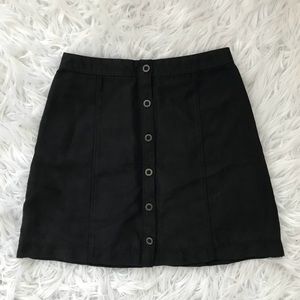 Hollister Black Suede Skirt